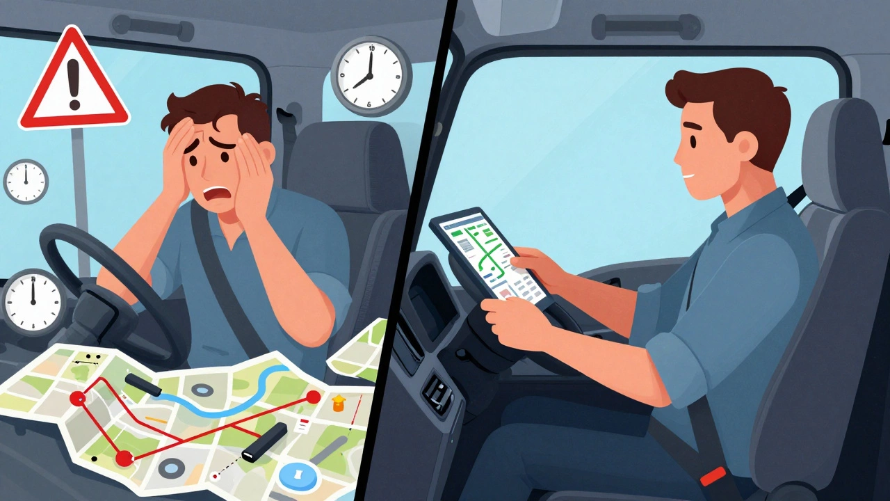 Comparison of anxious vs calm HGV driver scenarios