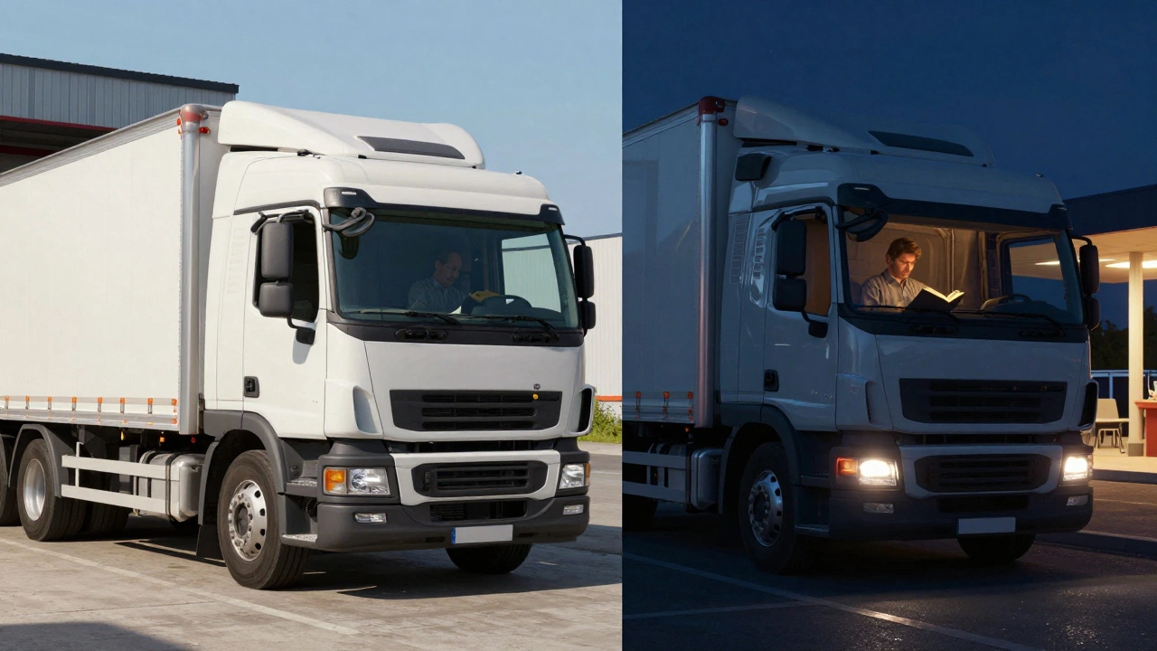 Contrast between local delivery and long-haul trucking life