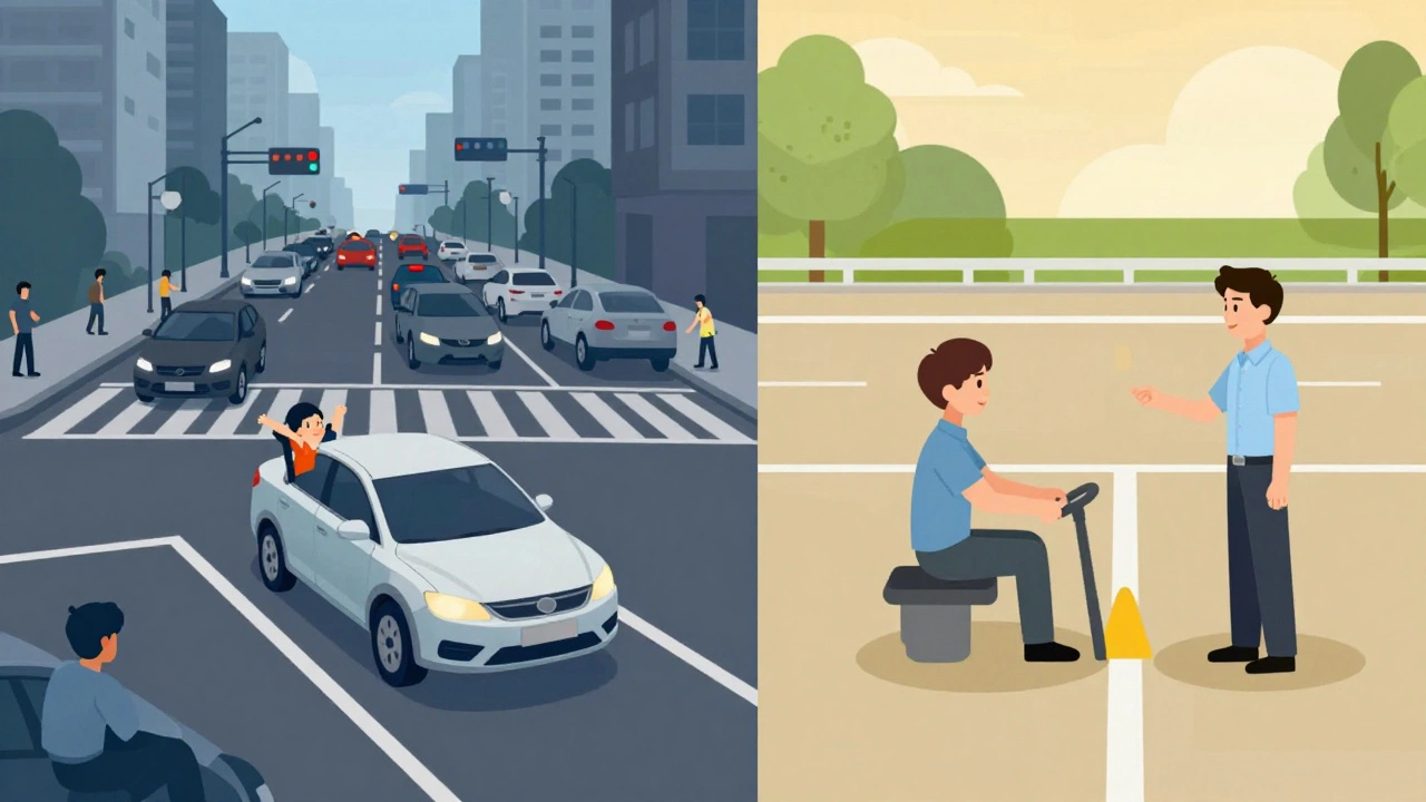 Comparison of chaotic driving mistakes vs professional instruction