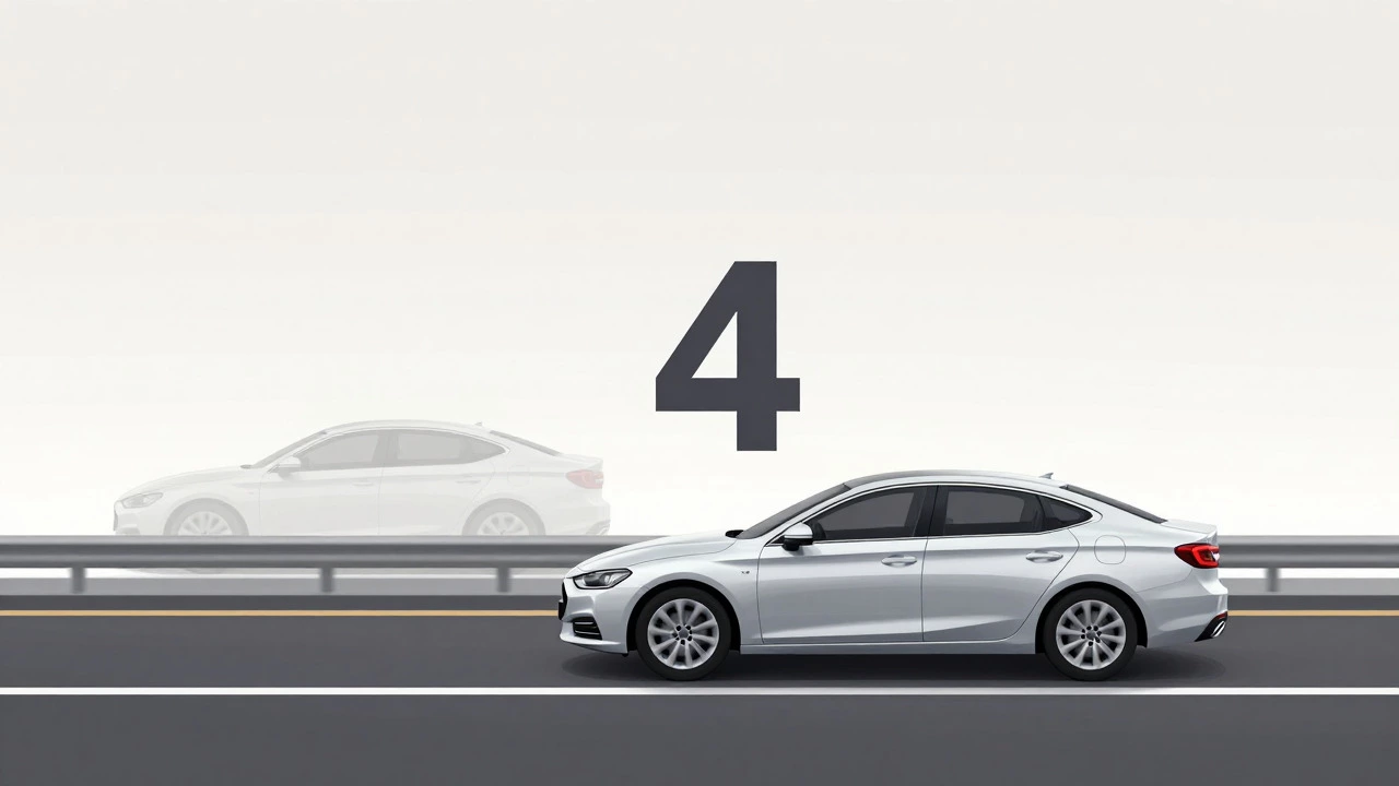 Conceptual graphic illustrating car stopping distance and reaction time