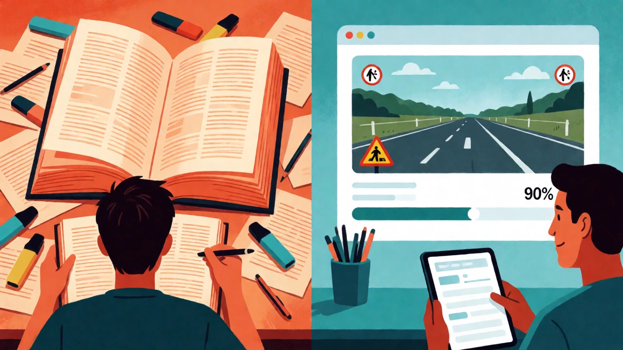 Comparison of chaotic reading versus efficient digital theory study methods