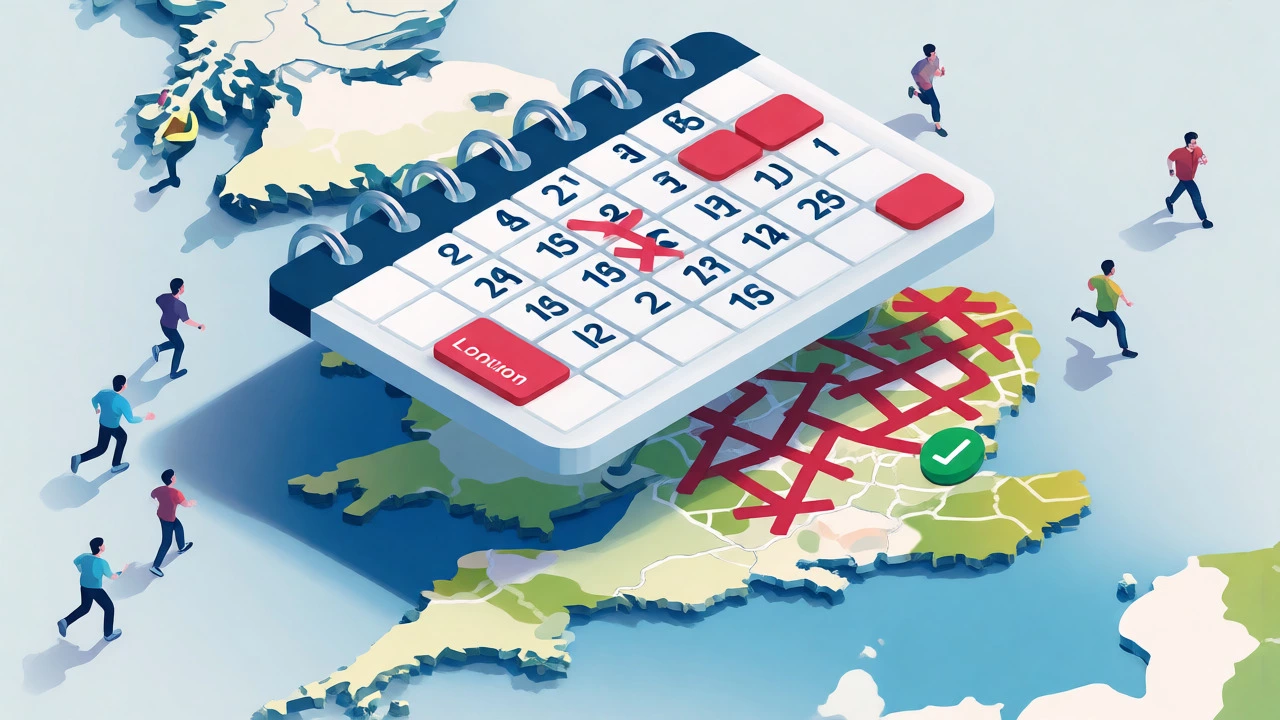 Map showing UK driving test availability gaps
